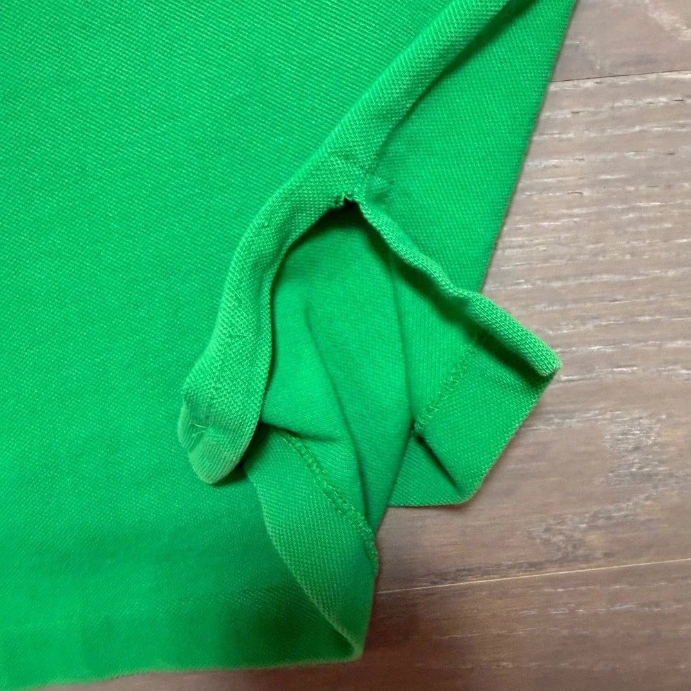 Polo Ralph Lauren Mens XL Kelly Green Short Sleeve Pique Polo Shirt‎ Purple Pony